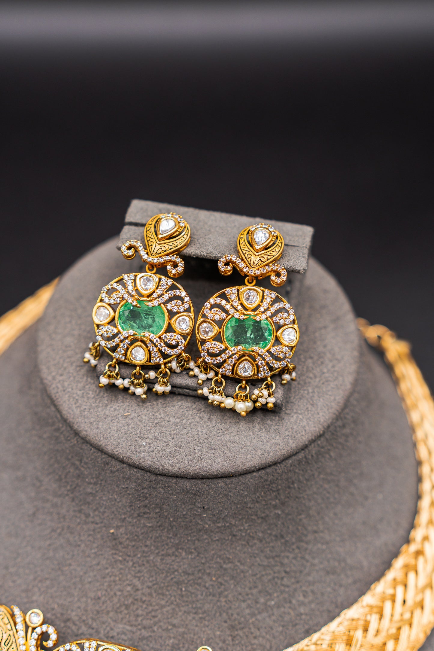 Emerald Crown Polki Necklace