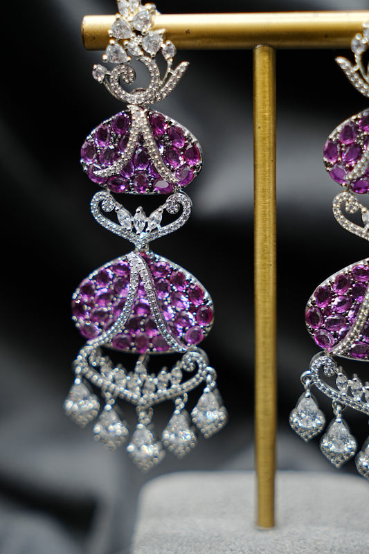 Cascade Ruby Chandelier Earrings