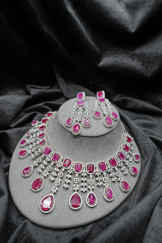 Enchanting Ruby Necklace Set