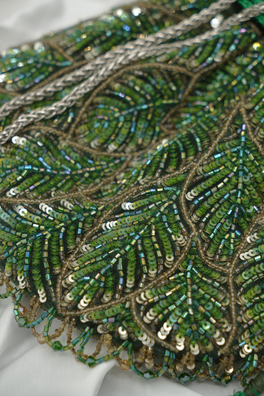 Green Velvet Potli