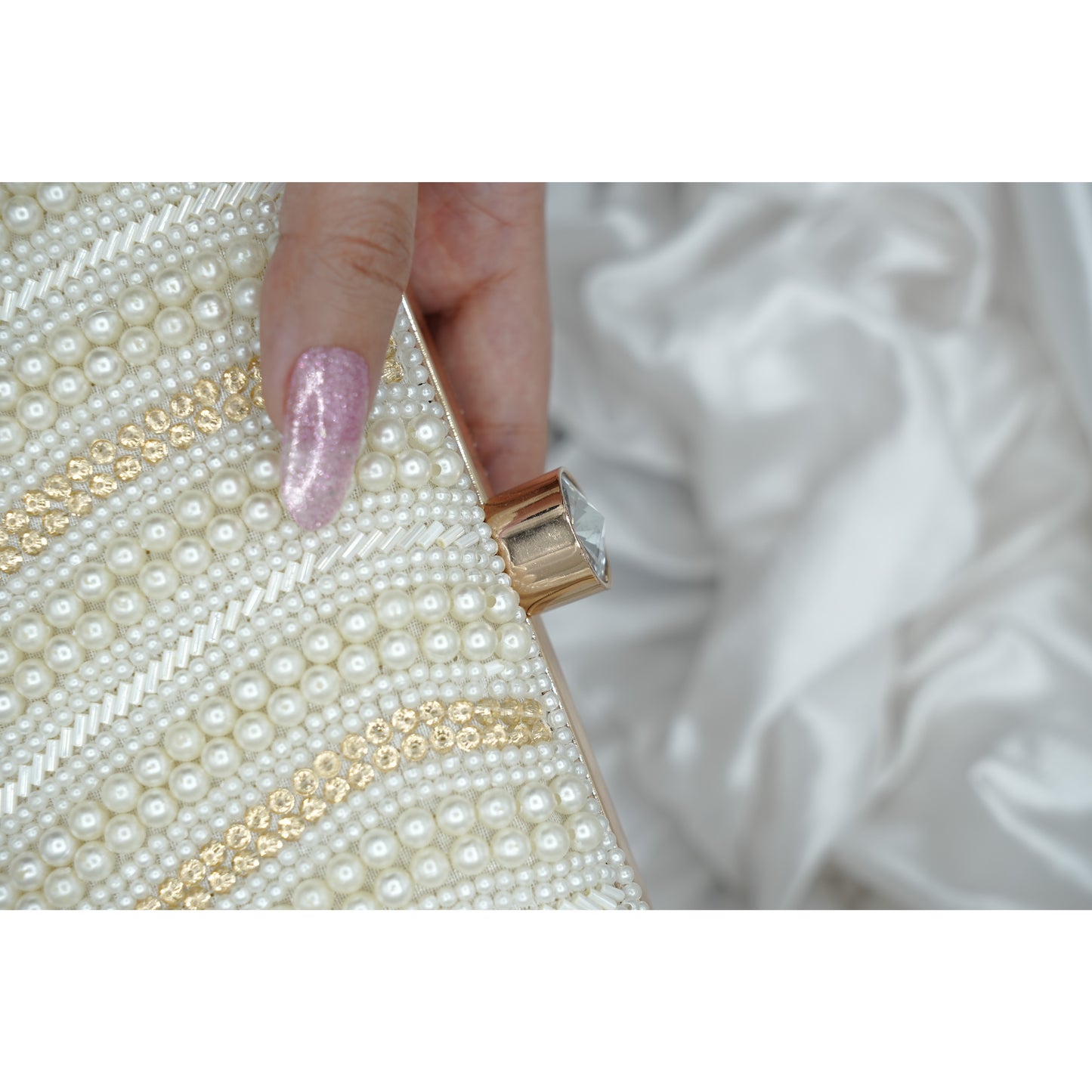 Midnight Pearl Clutch