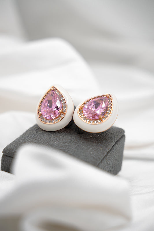 White Enamel Studs