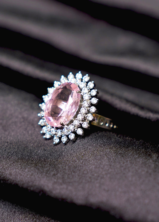 Blusing pink ring