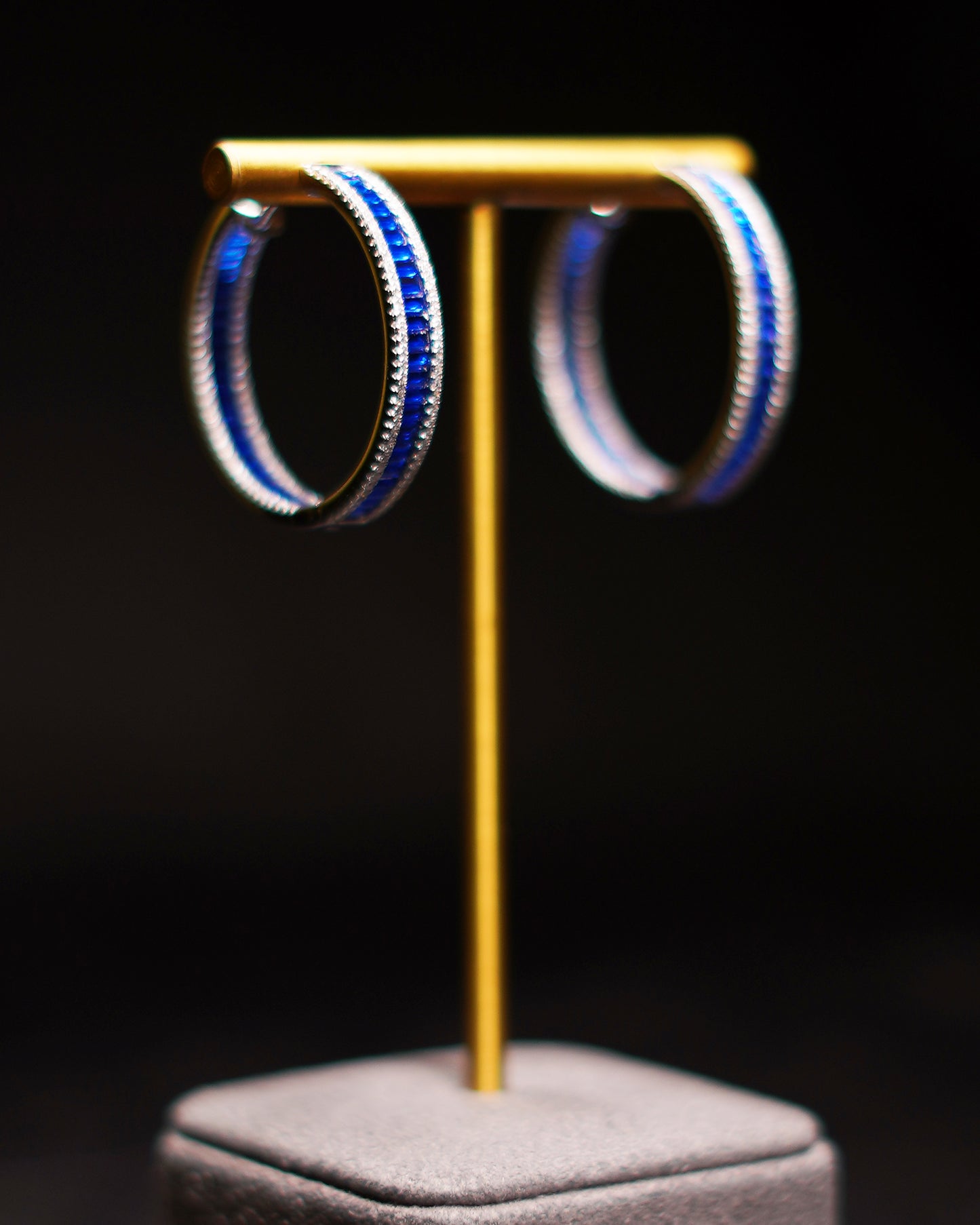 Sapphire Hoops