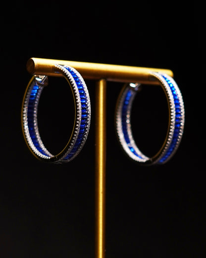 Sapphire Hoops