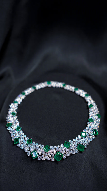 Hydro Emerald Bib Necklace
