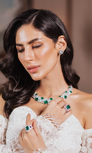 Hydro Emerald Bib Necklace