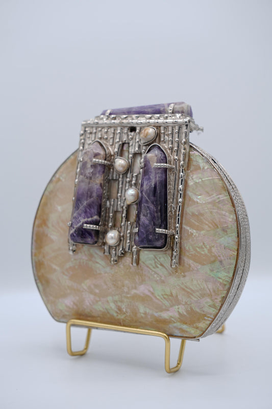 Amethyst Couture Clutch