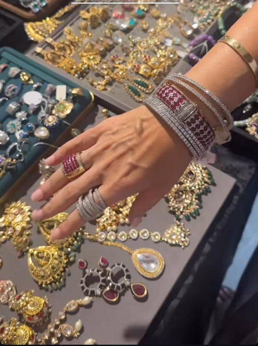 Thin Diamond Bangles (Pair)