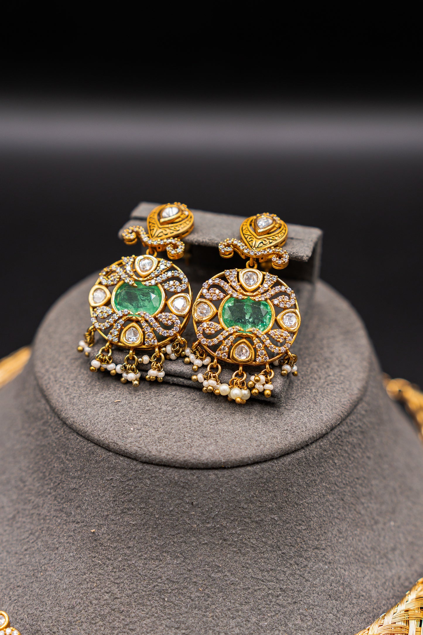 Emerald Crown Polki Necklace