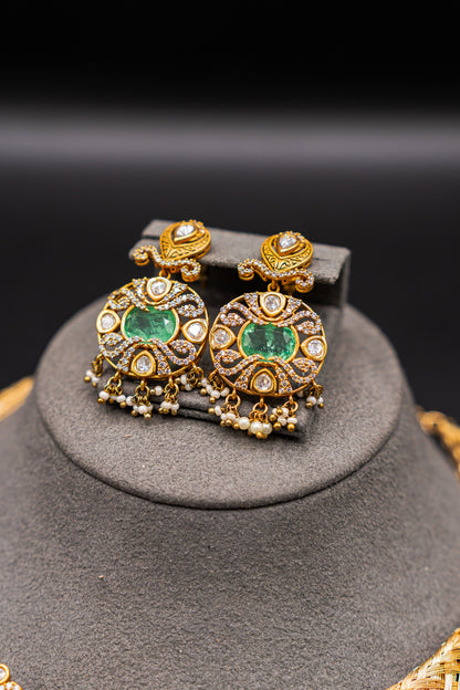 Emerald Crown Polki Necklace