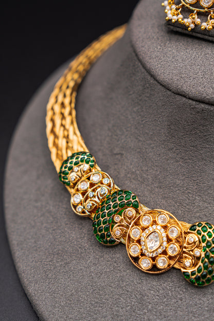 Turkish Knot Emerald Set