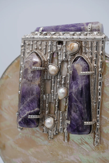 Amethyst Couture Clutch