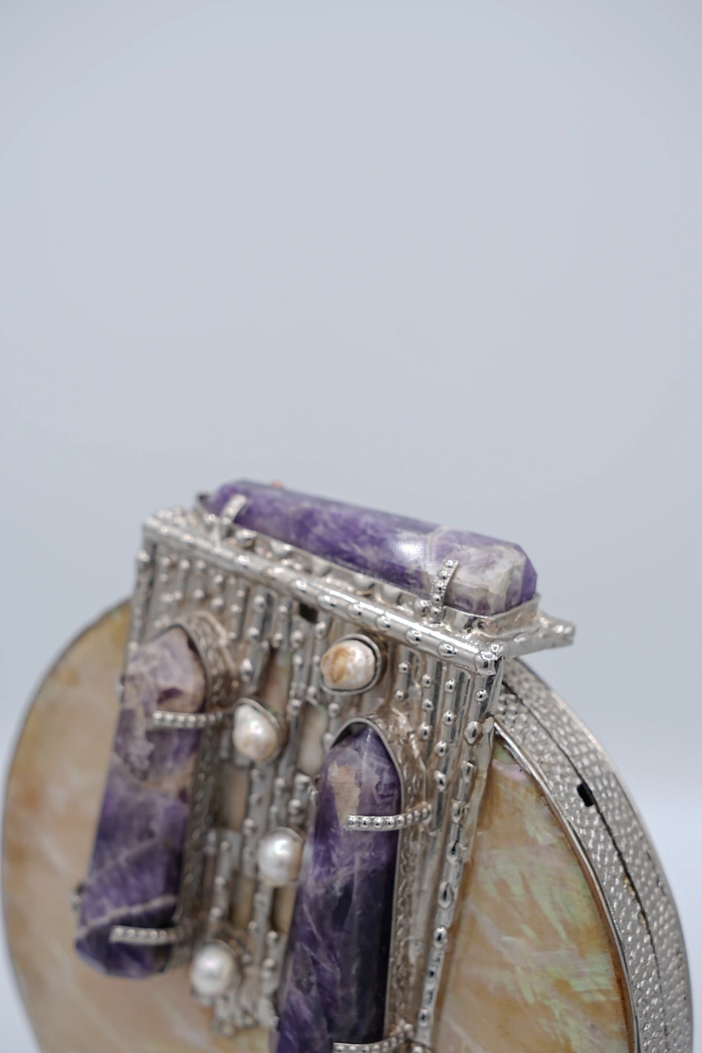 Amethyst Couture Clutch