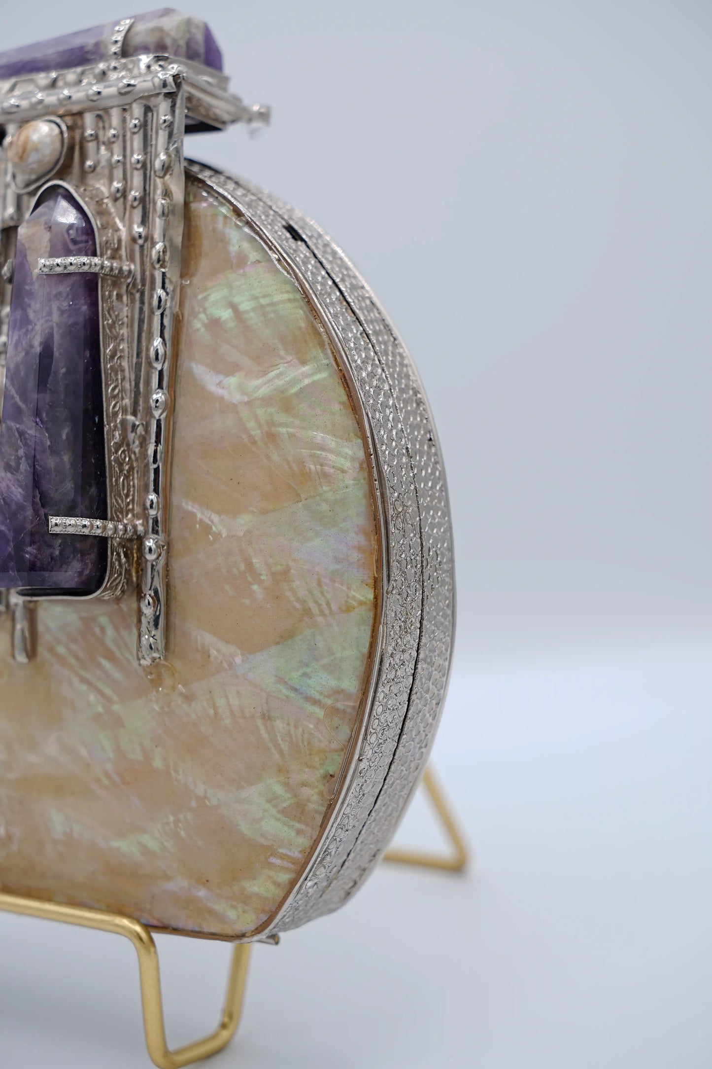 Amethyst Couture Clutch