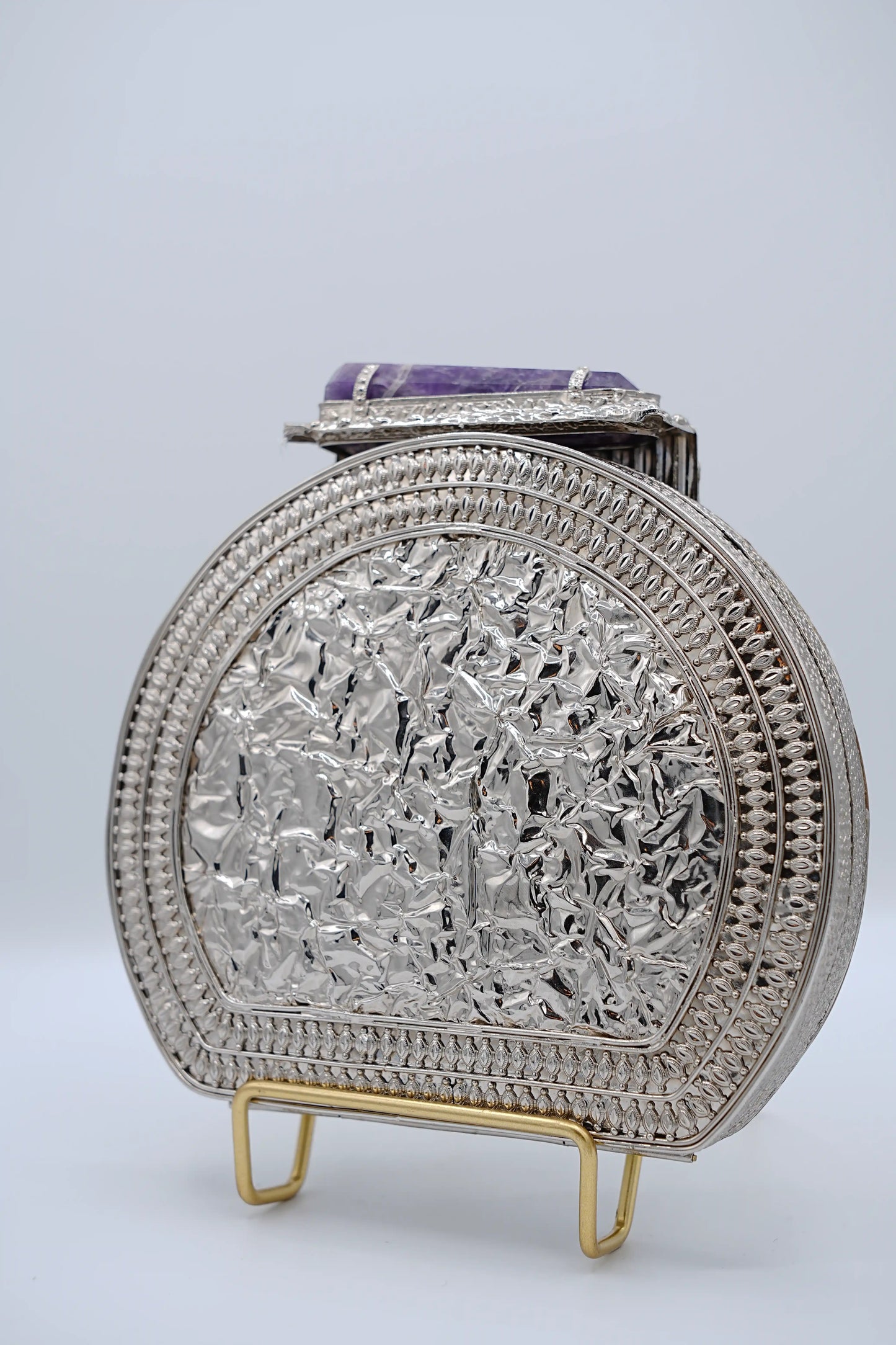 Amethyst Couture Clutch