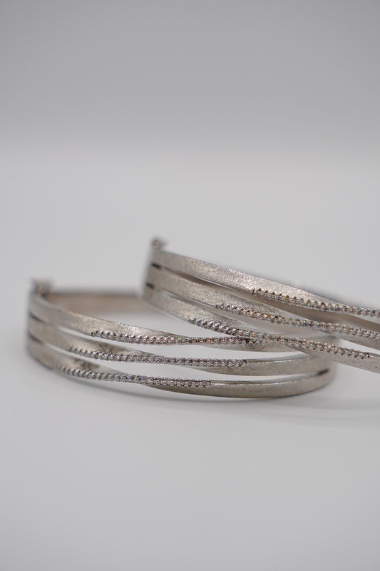 Tri-Twisted Openable Bangle (Single)