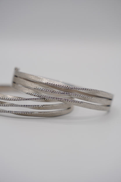Tri-Twisted Openable Bangle (Single)