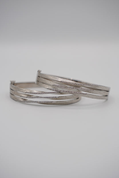Tri-Twisted Openable Bangle (Single)