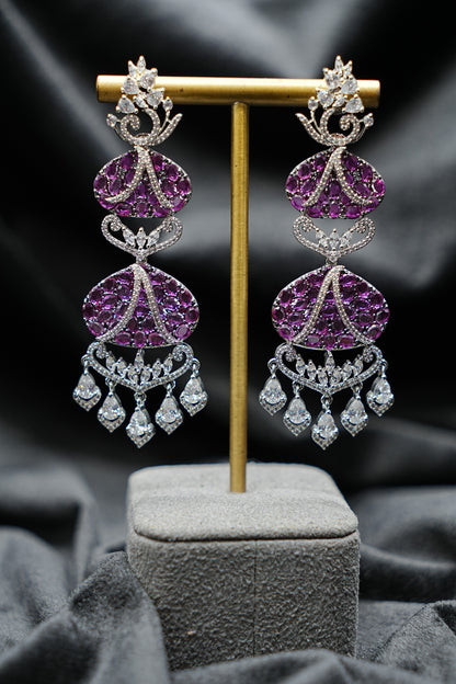 Cascade Ruby Chandelier Earrings