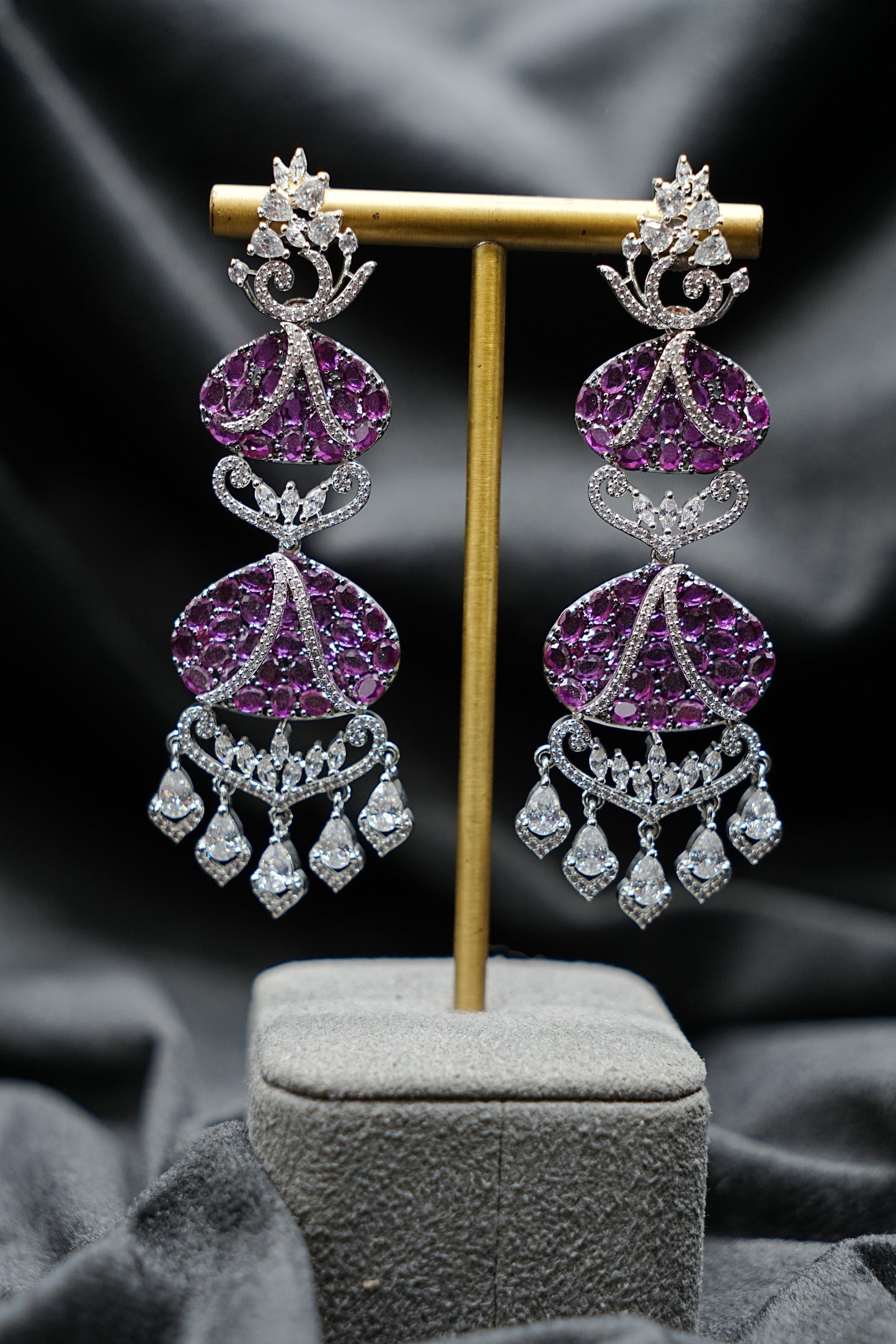 Cascade Ruby Chandelier Earrings