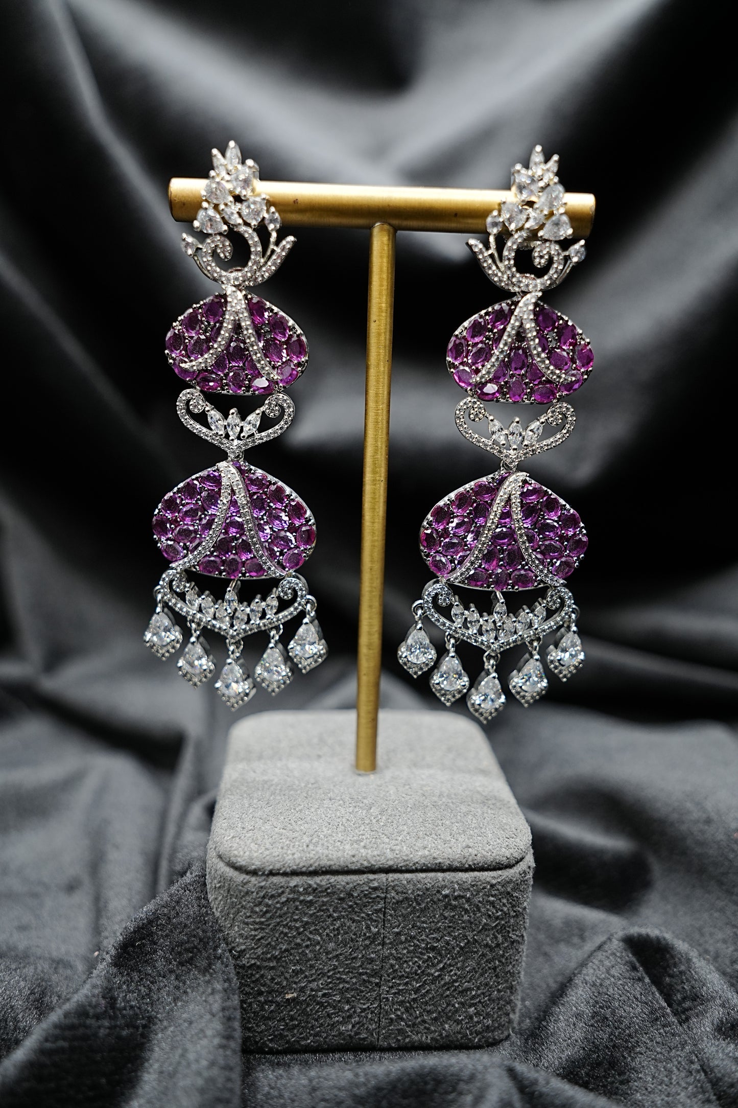 Cascade Ruby Chandelier Earrings
