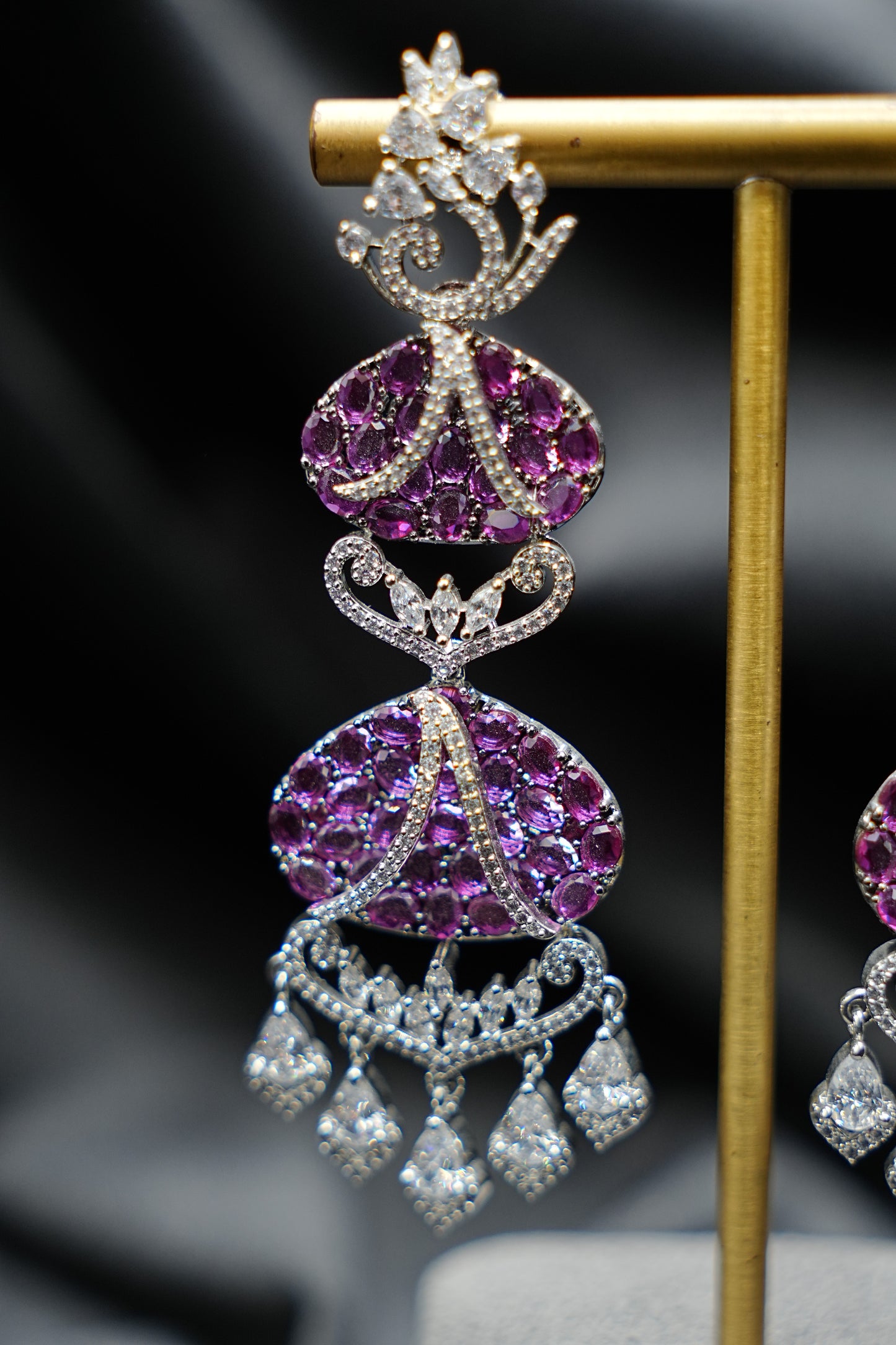 Cascade Ruby Chandelier Earrings