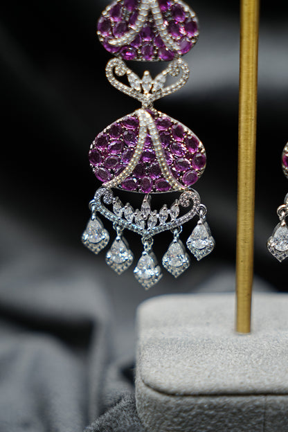 Cascade Ruby Chandelier Earrings