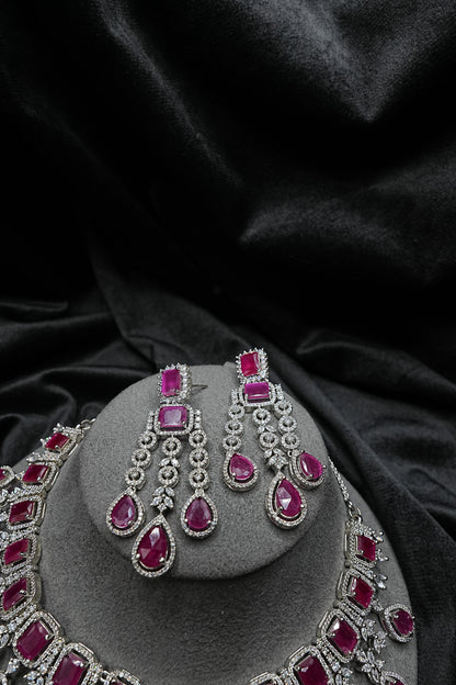 Enchanting Ruby Necklace Set