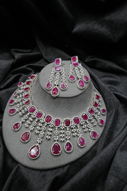 Enchanting Ruby Necklace Set