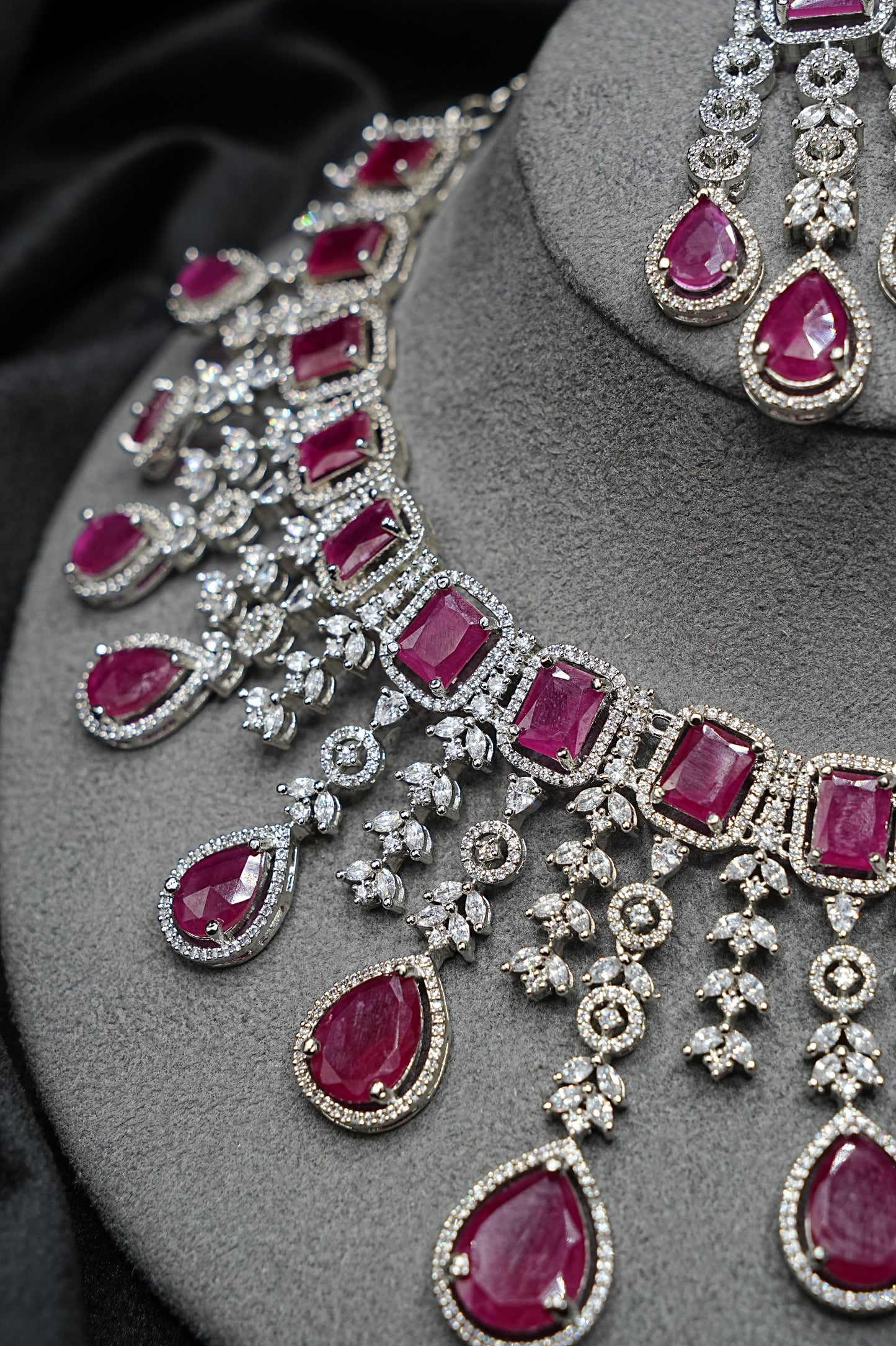 Enchanting Ruby Necklace Set