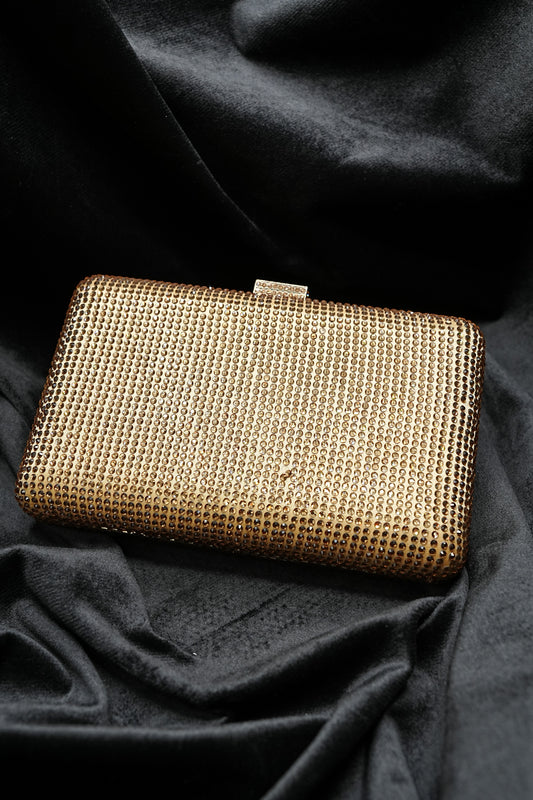 Sleek Gold Clutch