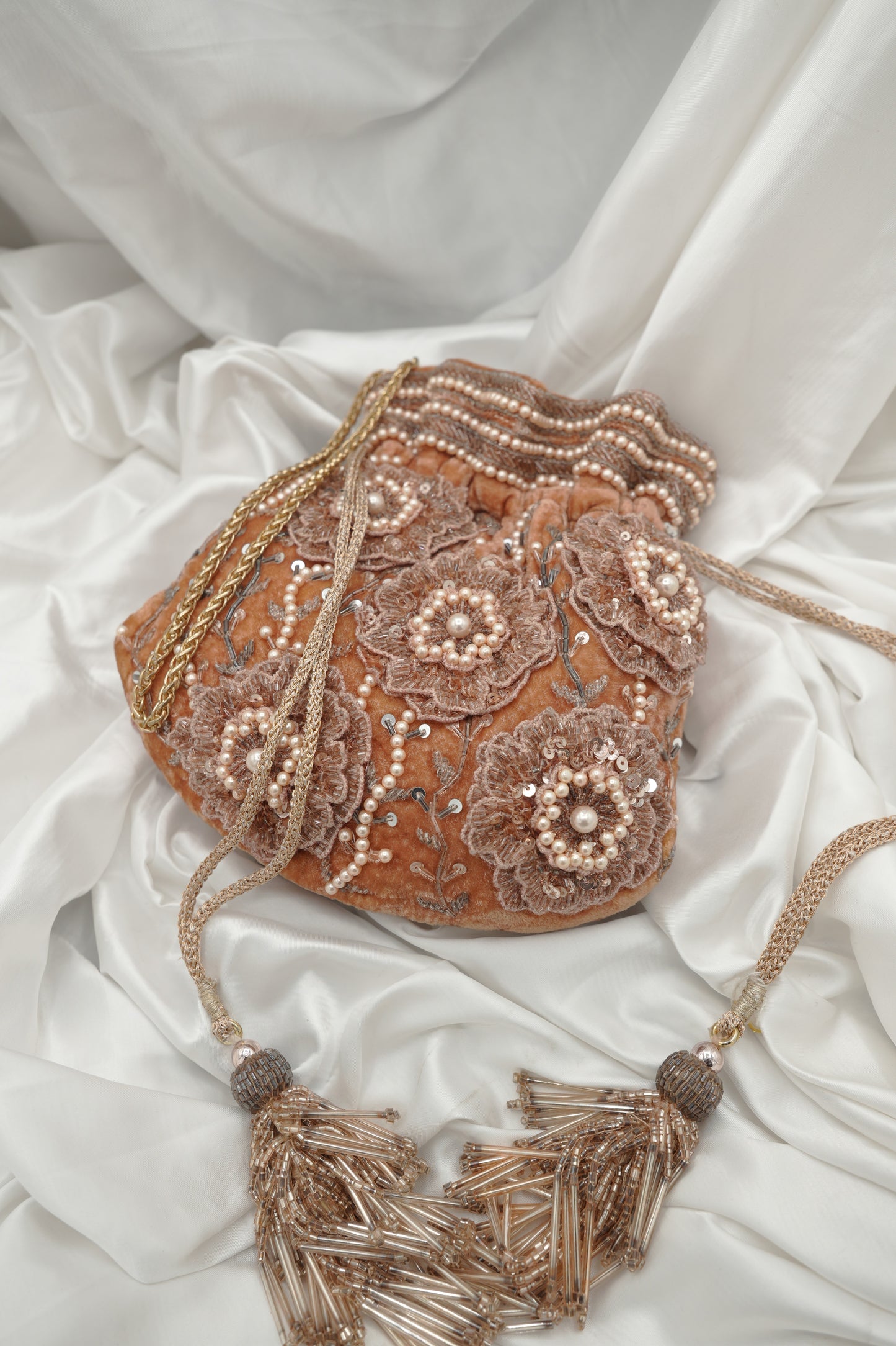 Peach Potli Bag