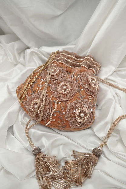 Peach Potli Bag
