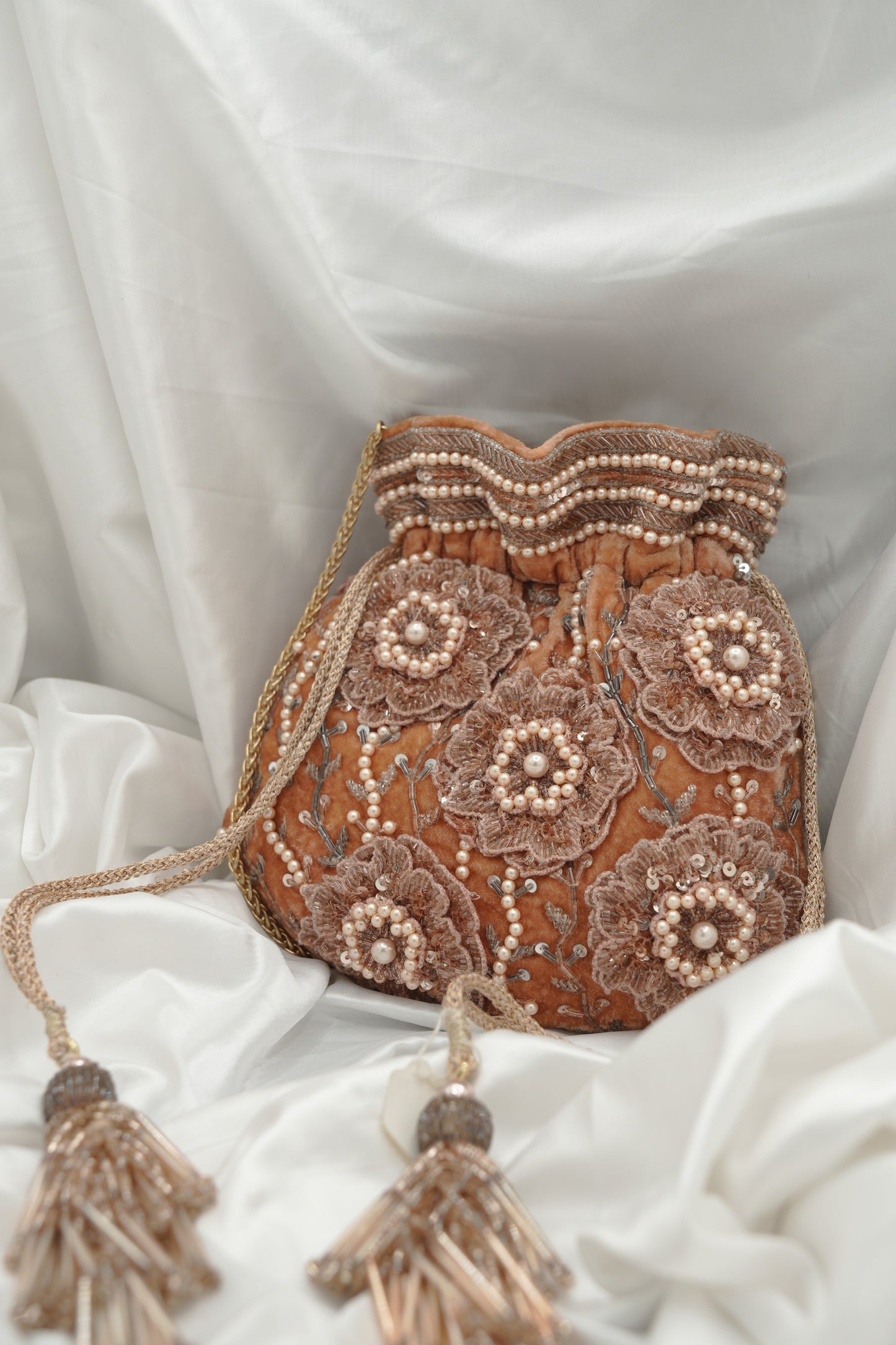 Peach Potli Bag