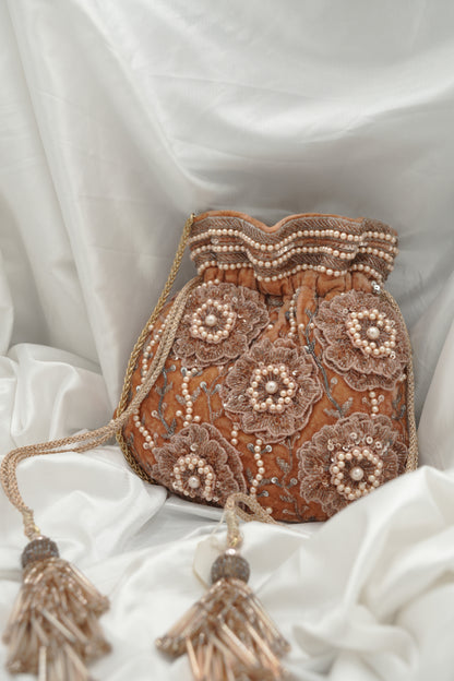 Peach Potli Bag
