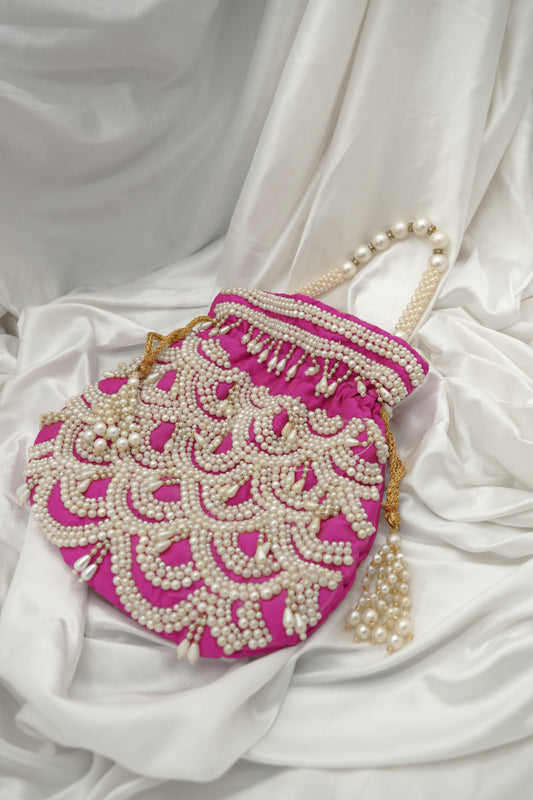 Fuscia Pink Potli