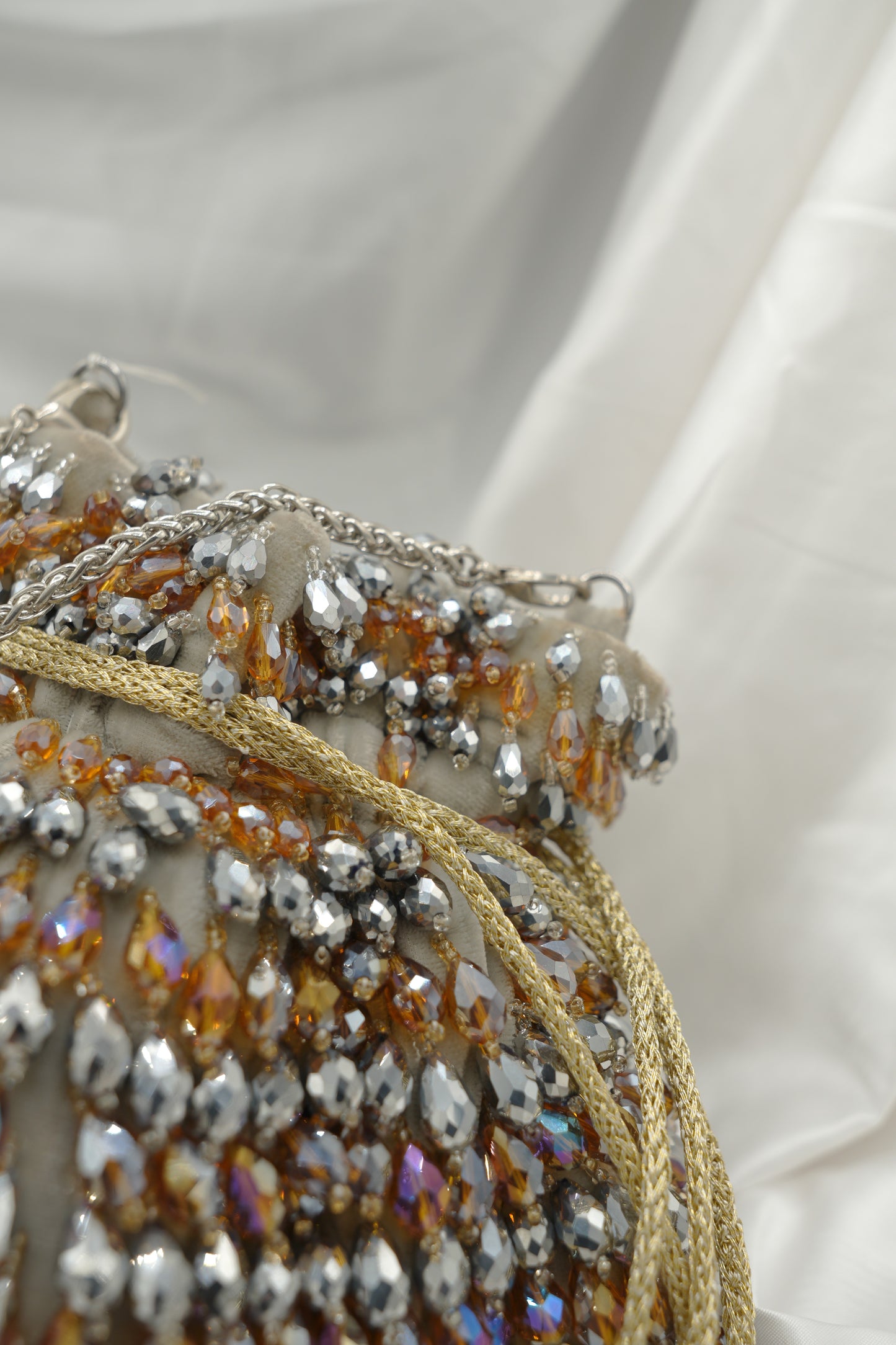 Gold And Grey Potli
