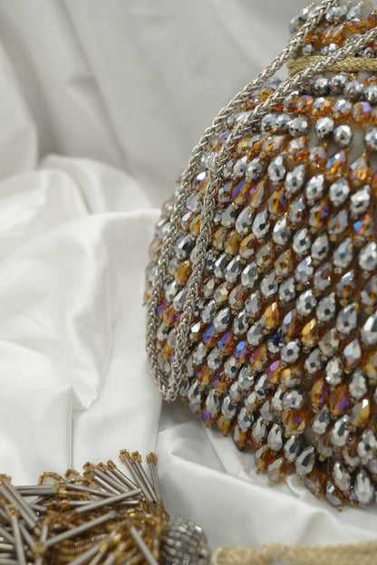 Gold And Grey Potli