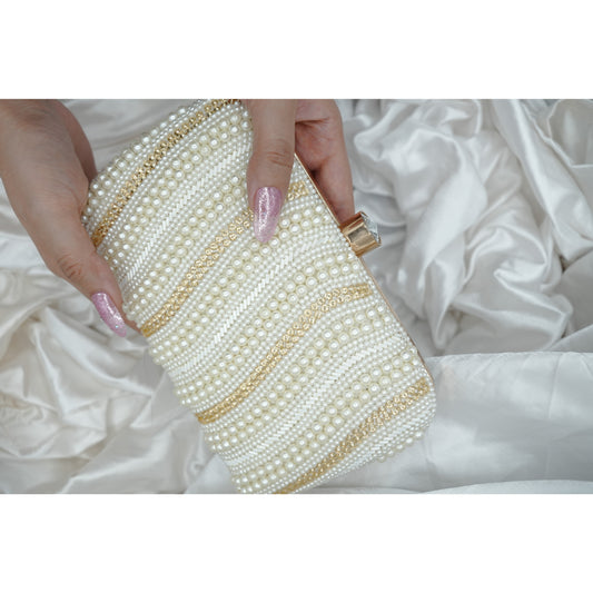 Midnight Pearl Clutch