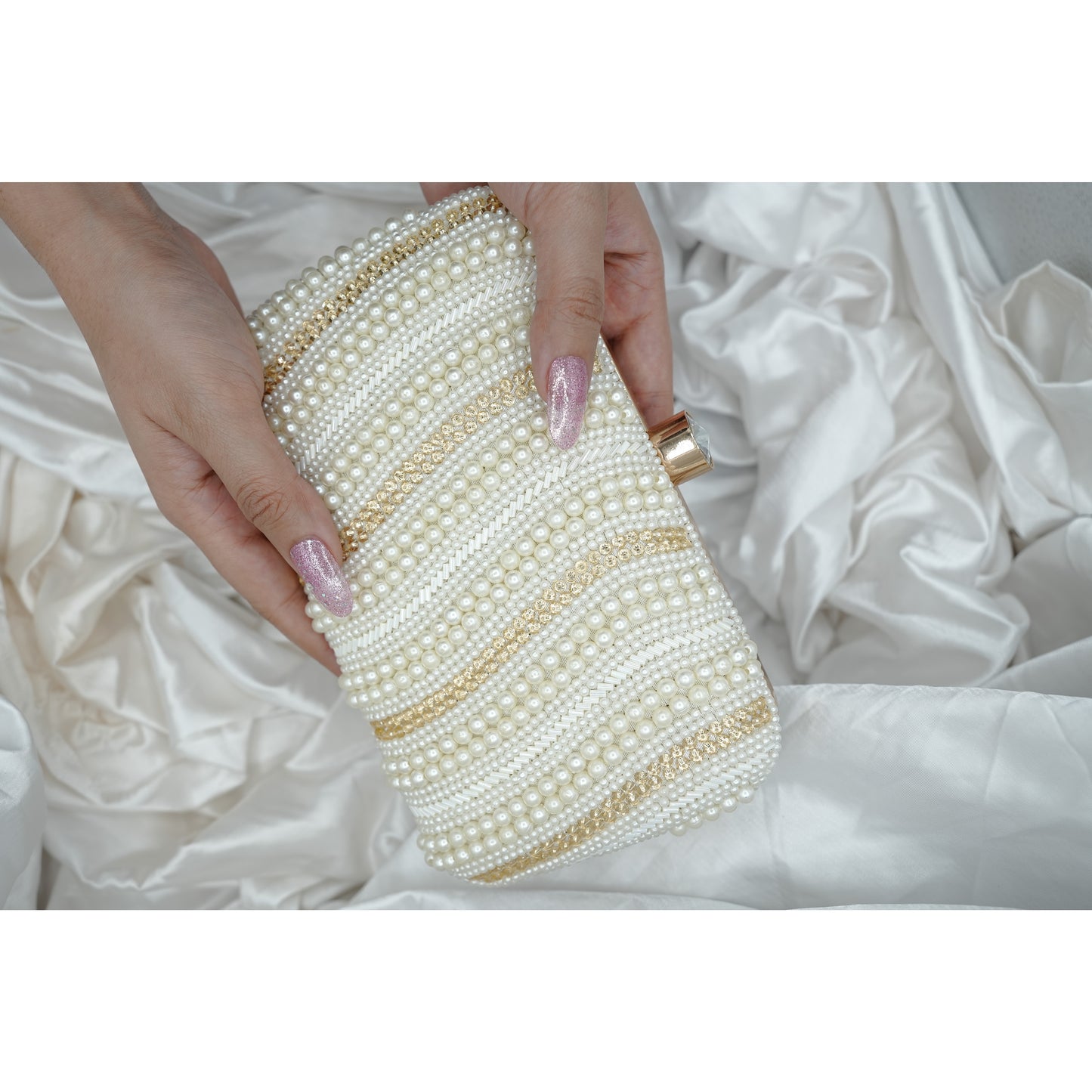 Midnight Pearl Clutch