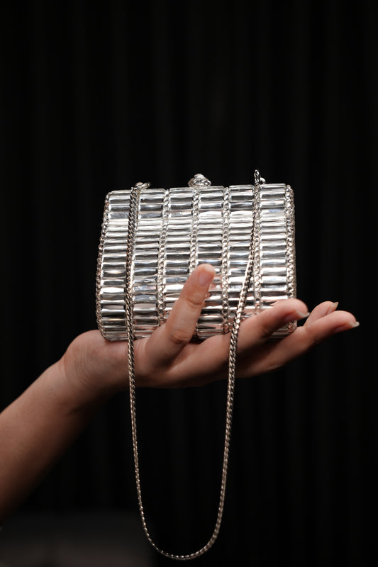 Bold Silver Clutch