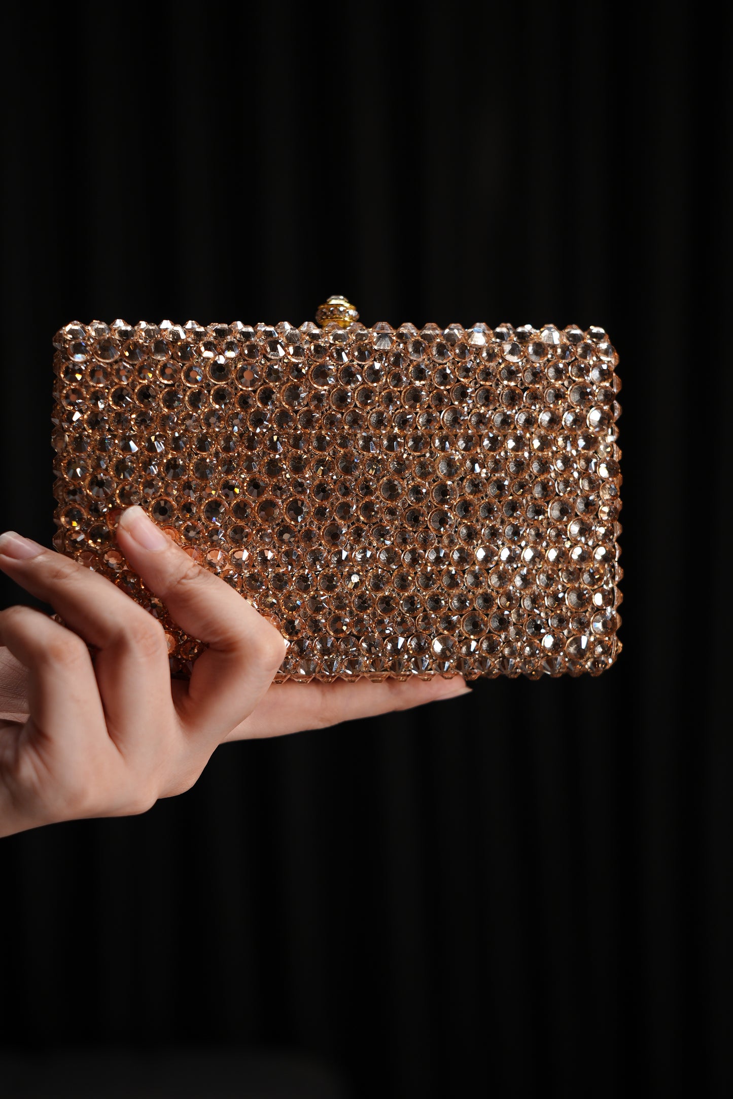 Aurora Royale Swarovski Gold Clutch