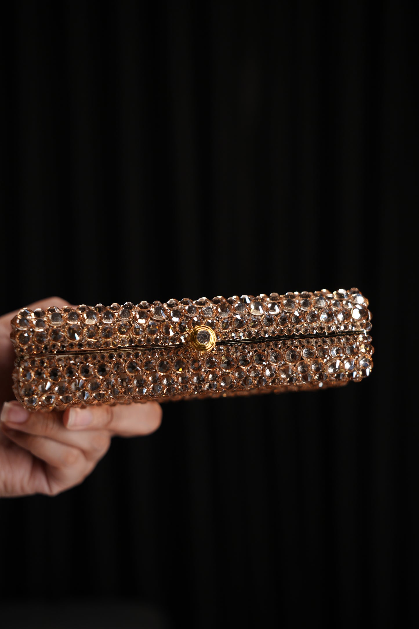 Aurora Royale Swarovski Gold Clutch