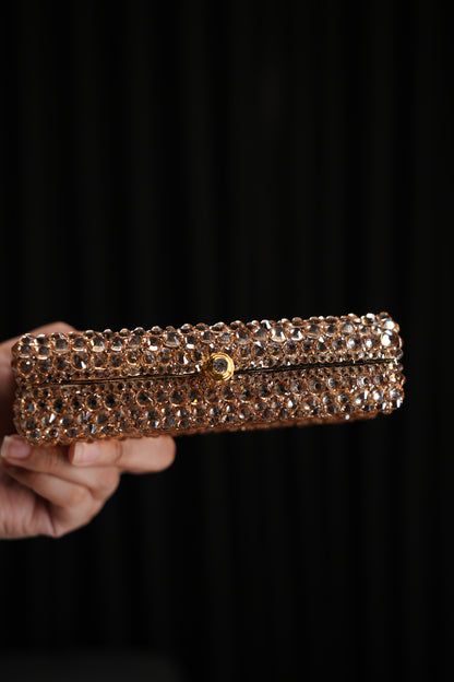 Aurora Royale Swarovski Gold Clutch