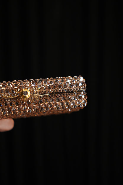 Aurora Royale Swarovski Gold Clutch