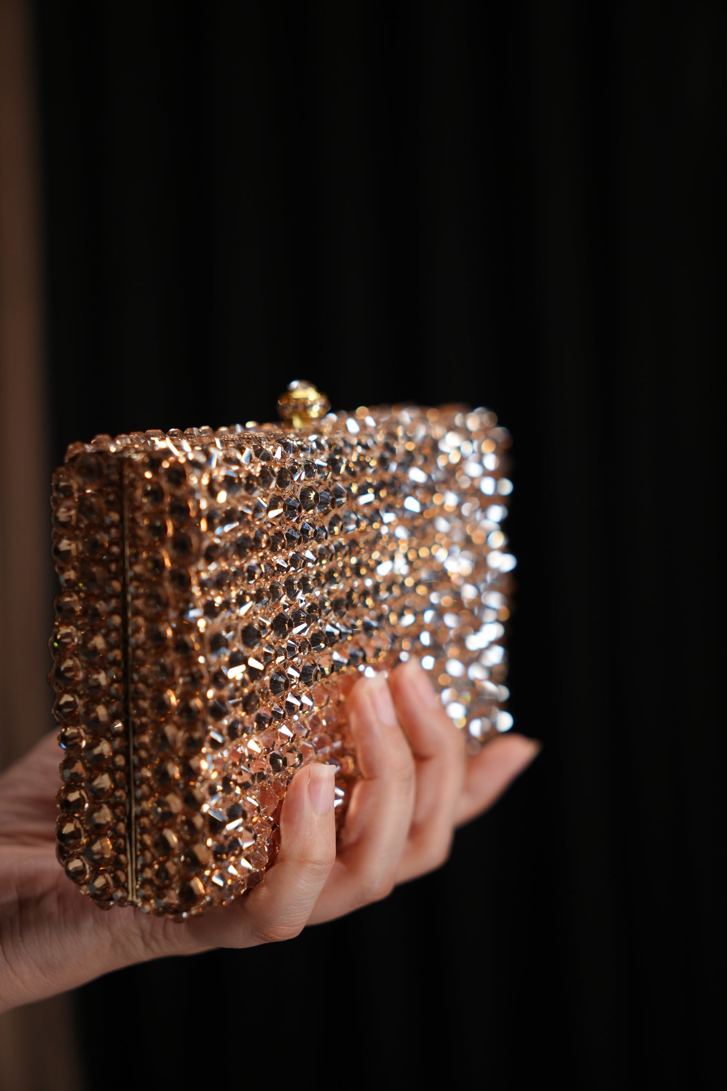 Aurora Royale Swarovski Gold Clutch