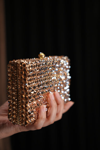 Aurora Royale Swarovski Gold Clutch