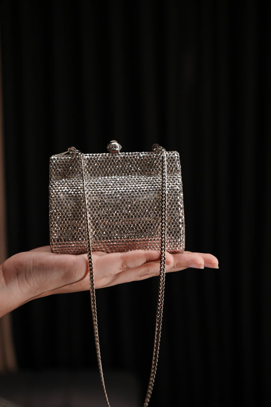 Noir Lumière Swarovski Clutch