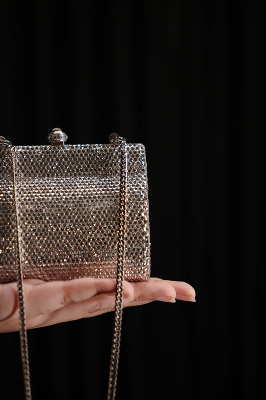 Noir Lumière Swarovski Clutch